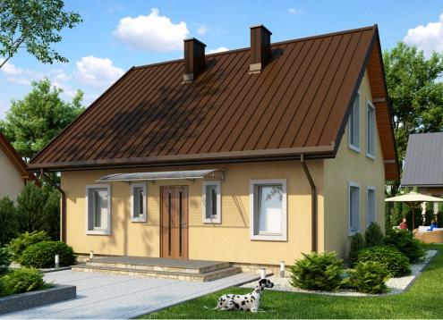 № 1573 Купить Проект дома Жарновец 2. Закажите готовый проект № 1573 в Саратове, цена 34236 руб.