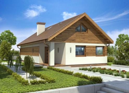 № 1595 Купить Проект дома Зотлинек 2. Закажите готовый проект № 1595 в Саратове, цена 38074 руб.