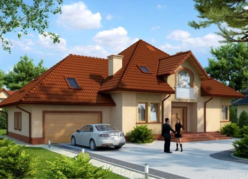 № 1607 Купить Проект дома Монтеркоре Дуэ. Закажите готовый проект № 1607 в Саратове, цена 77544 руб.