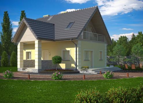 № 1608 Купить Проект дома Олкза. Закажите готовый проект № 1608 в Саратове, цена 34560 руб.