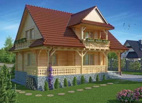 № 1629 Купить Проект дома Эдельвейс. Закажите готовый проект № 1629 в Саратове, цена 43920 руб.