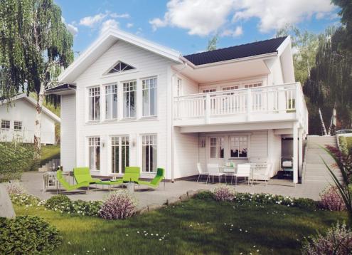 № 1715 Купить Проект дома Сундвик. Закажите готовый проект № 1715 в Саратове, цена 72720 руб.