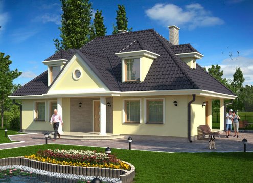 № 1845 Проект дома Липница. Закажите готовый проект № 1845 в Саратове, цена 54144 руб.